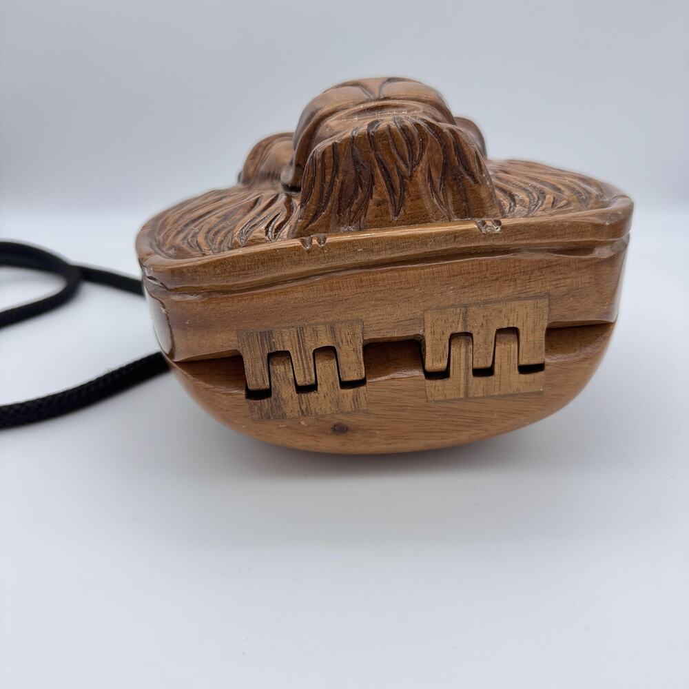 Timmy Woods Lion Crossbody Bag Carved Wood Beverly Hills Limited Edition Art - Picture 10 of 16